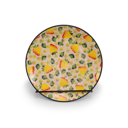 7.5" Dessert Plate. Pattern: Golden Strawberry