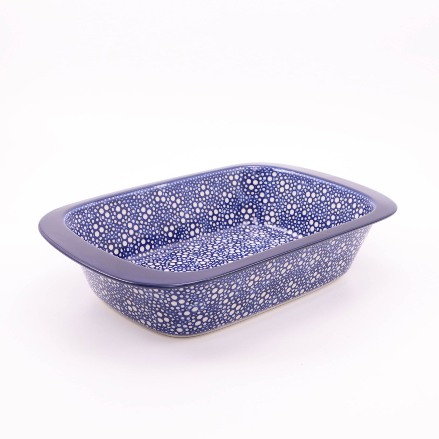 13"x9"x3" Rectangular Baker with Lip. Pattern: Rip Tide