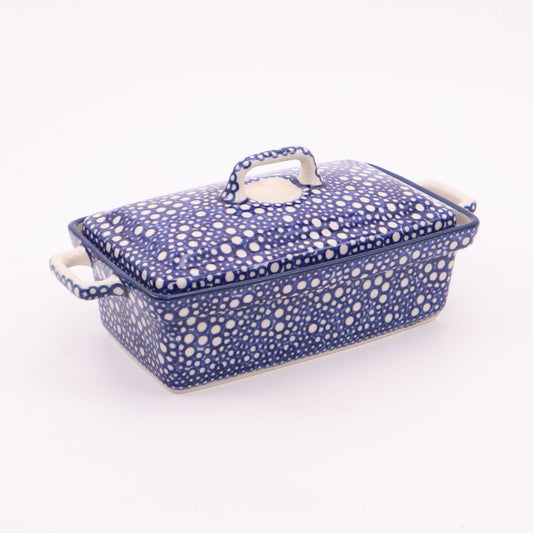 8"x4.5" Rectangular Covered Dish. Pattern: Riptide