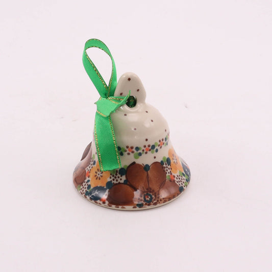 3"x2.5" Medium Bell Ornament .Pattern: Salted Caramel