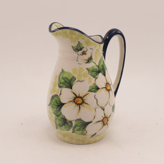 1.5L Pitcher. Pattern: White Flowers