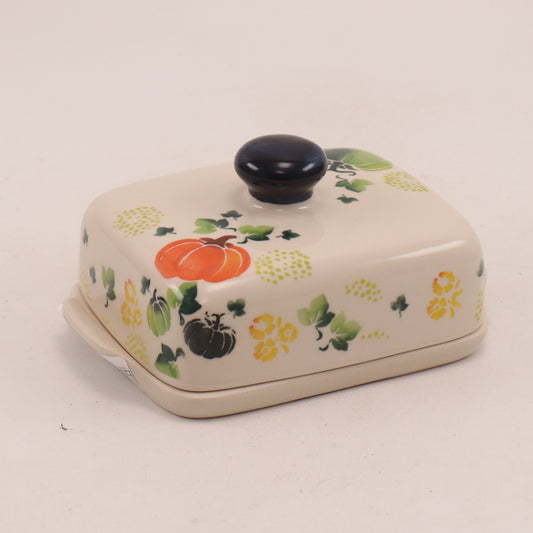 6"x4" Butter Dish. Pattern: Spooky Scene