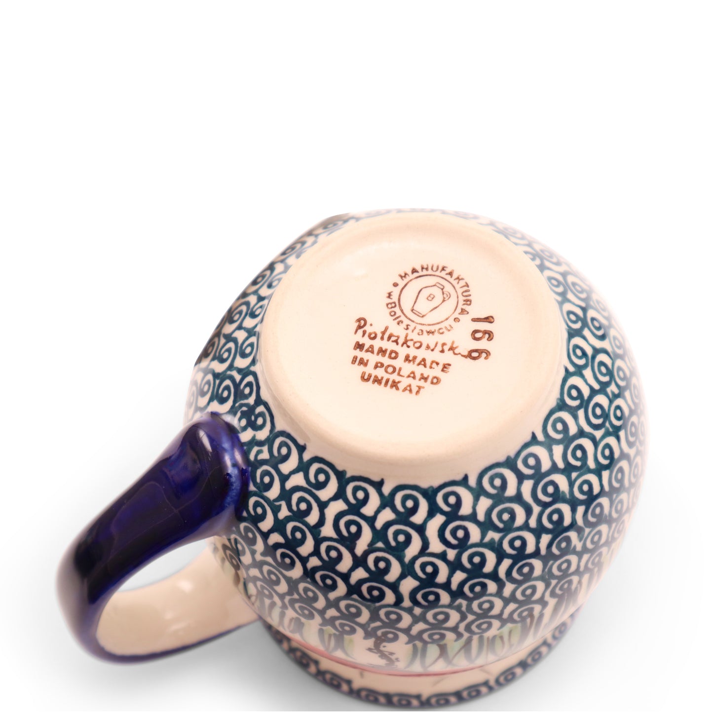 16oz Belly Mug. Pattern: Red Poppy