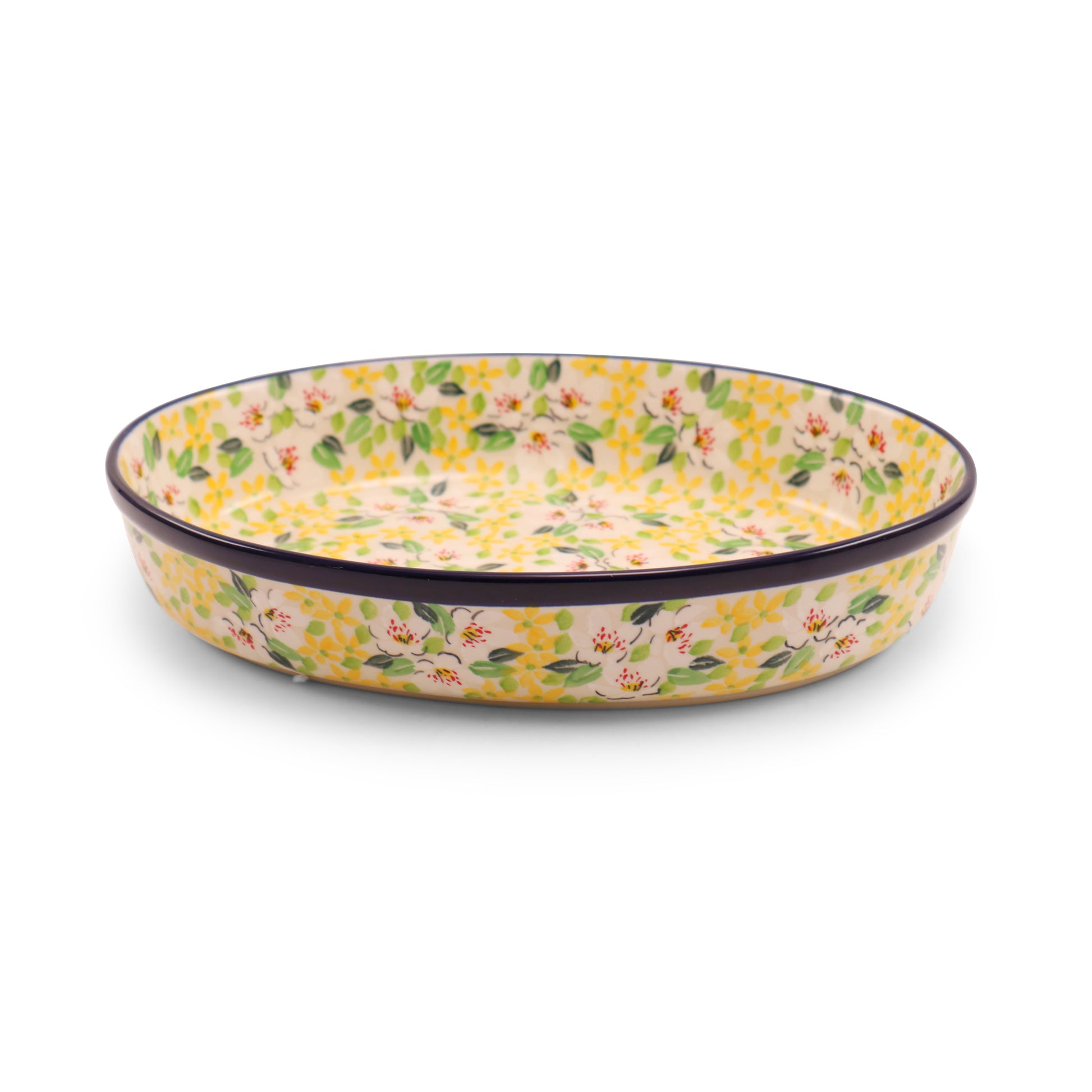 12"x9"x2.5" Oval Baker. Pattern: Citronella