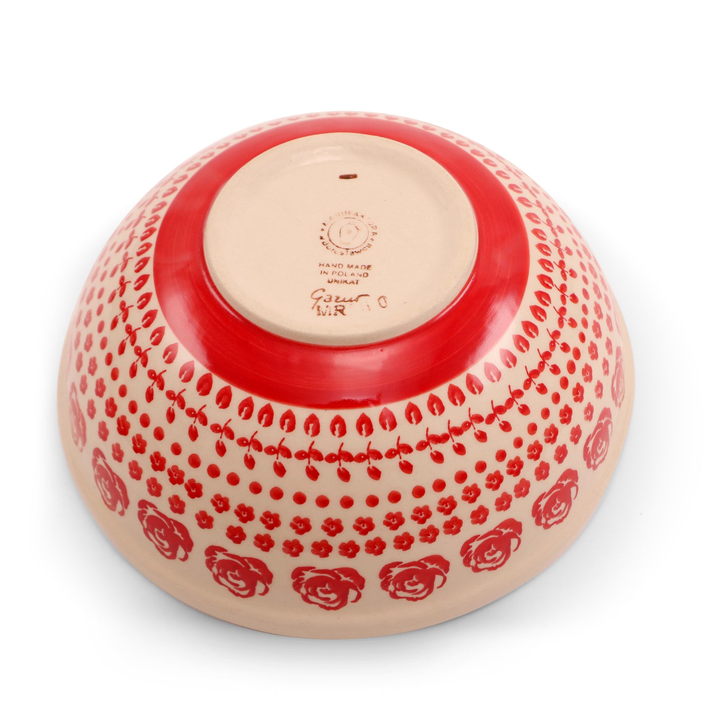 7.5"x3.5" Ridge Bowl. Pattern: Country Rose