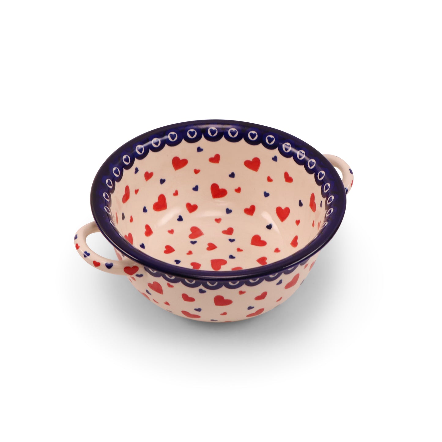 8.5"x4" Deep Bowl with Handles. Pattern: 0201