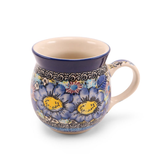 8oz Belly Mug. Pattern: Kim's Love