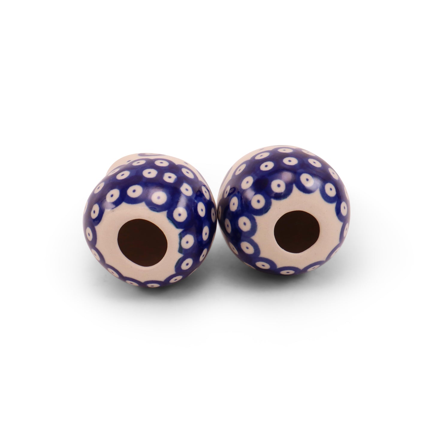 3" Egg Friend Figurine B Set of 2. Pattern: Owl Eye