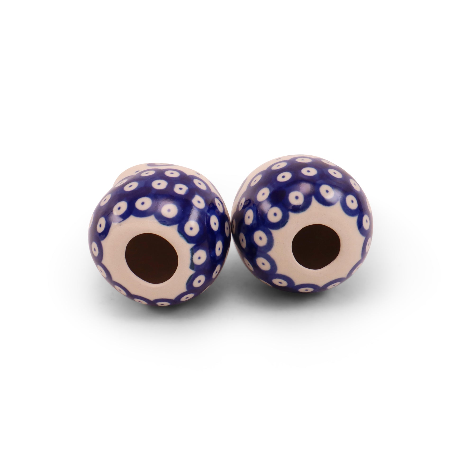 3" Egg Friend Figurine B Set of 2. Pattern: Owl Eye