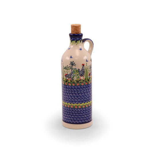 Oil Bottle 17oz. Pattern: Polish Chicken