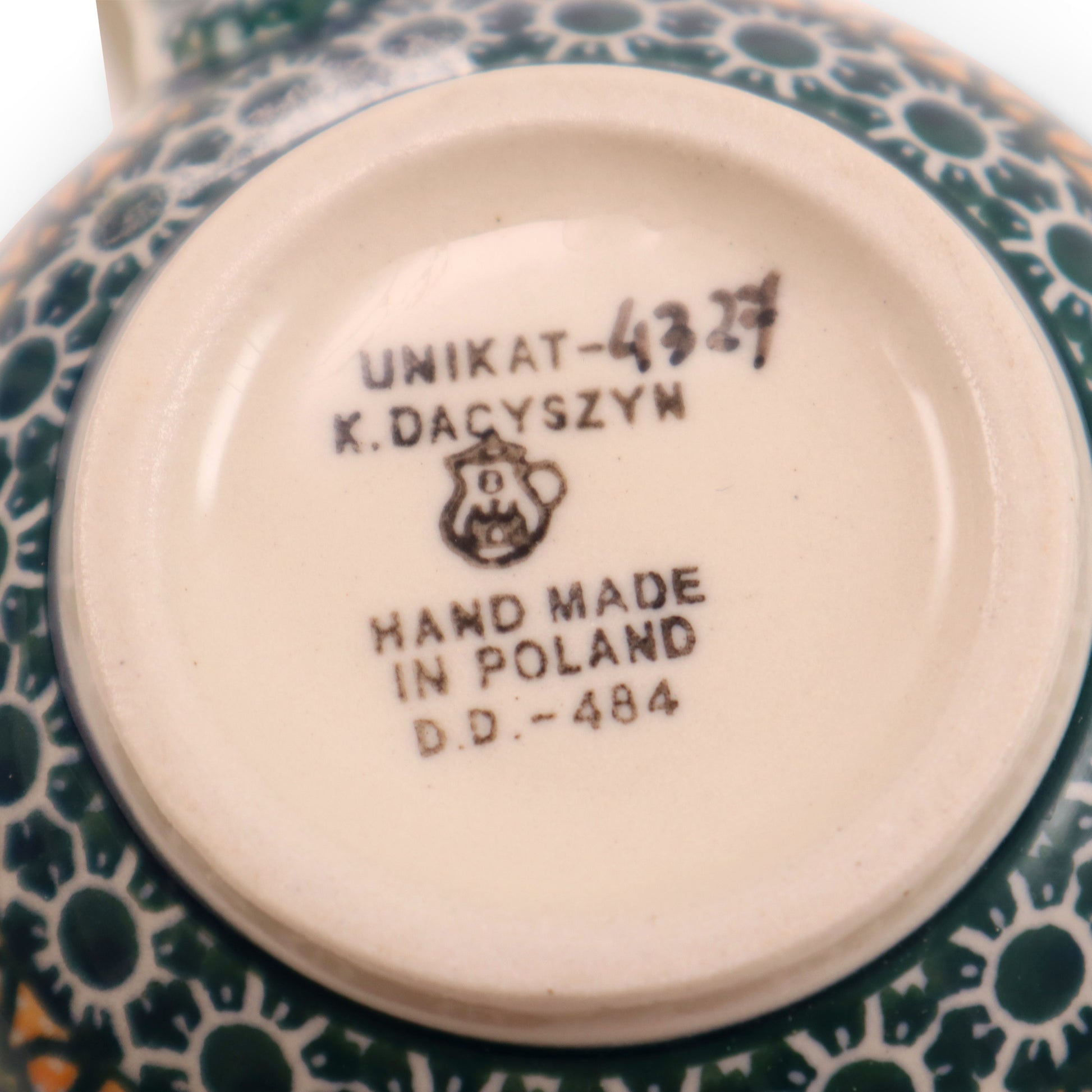 12oz Belly Mug. Pattern: Cattails