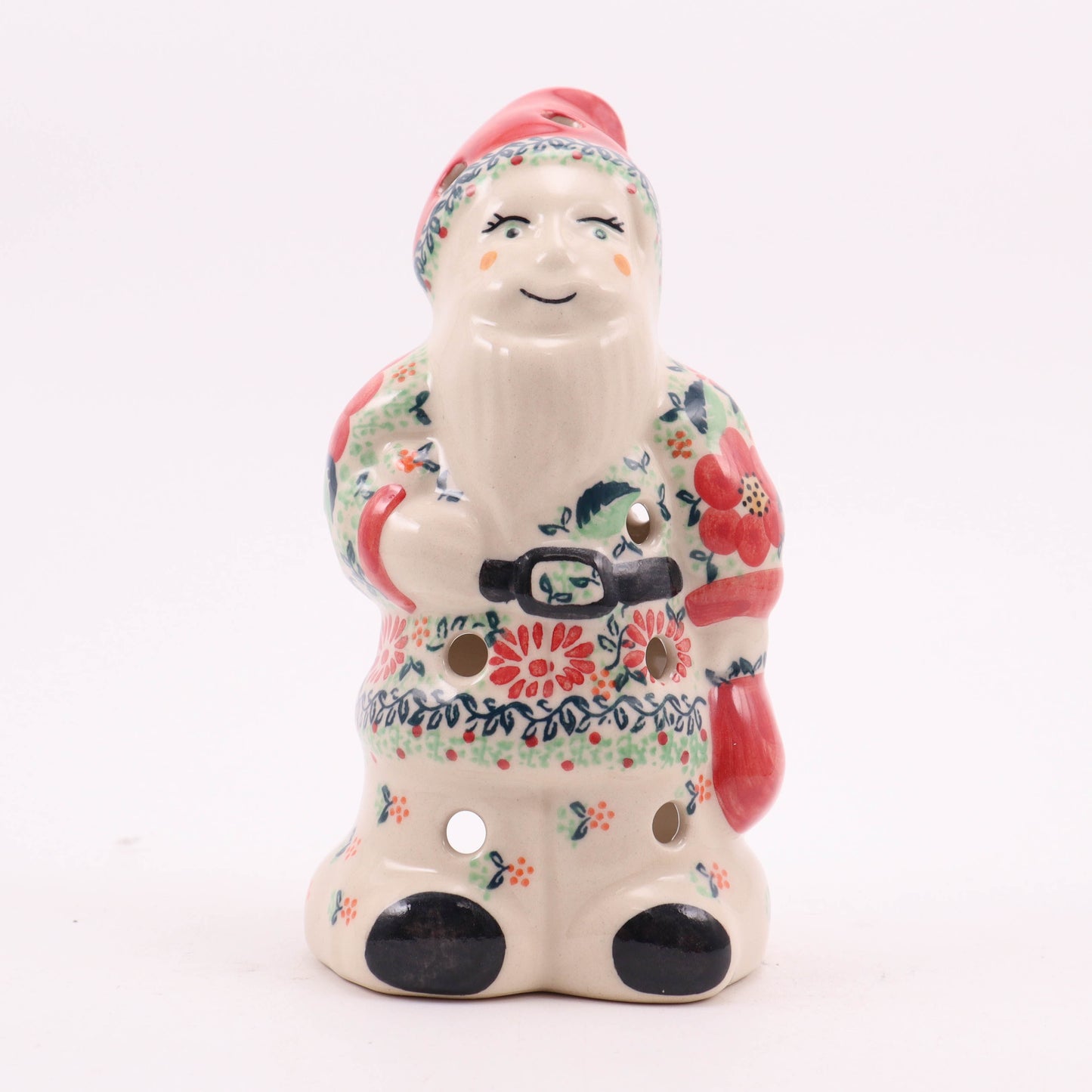 3.5"x7" Santa Claus Luminary.Pattern: Red Bouquet