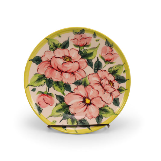 9.5" Dinner Plate. Pattern: Peony