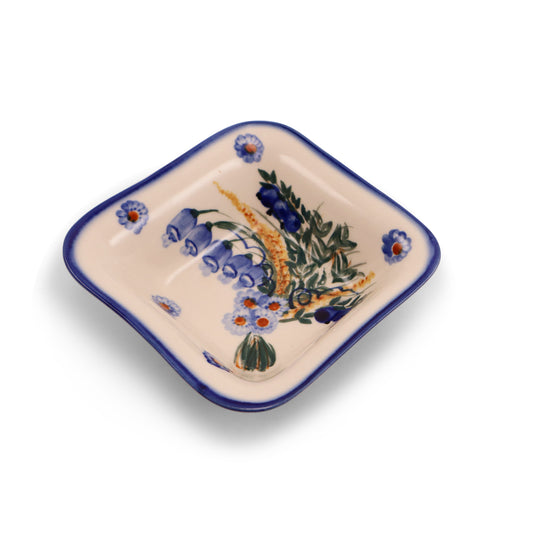 5"x5"x1.5" Square Bowl. Pattern: Lilly of the Valley