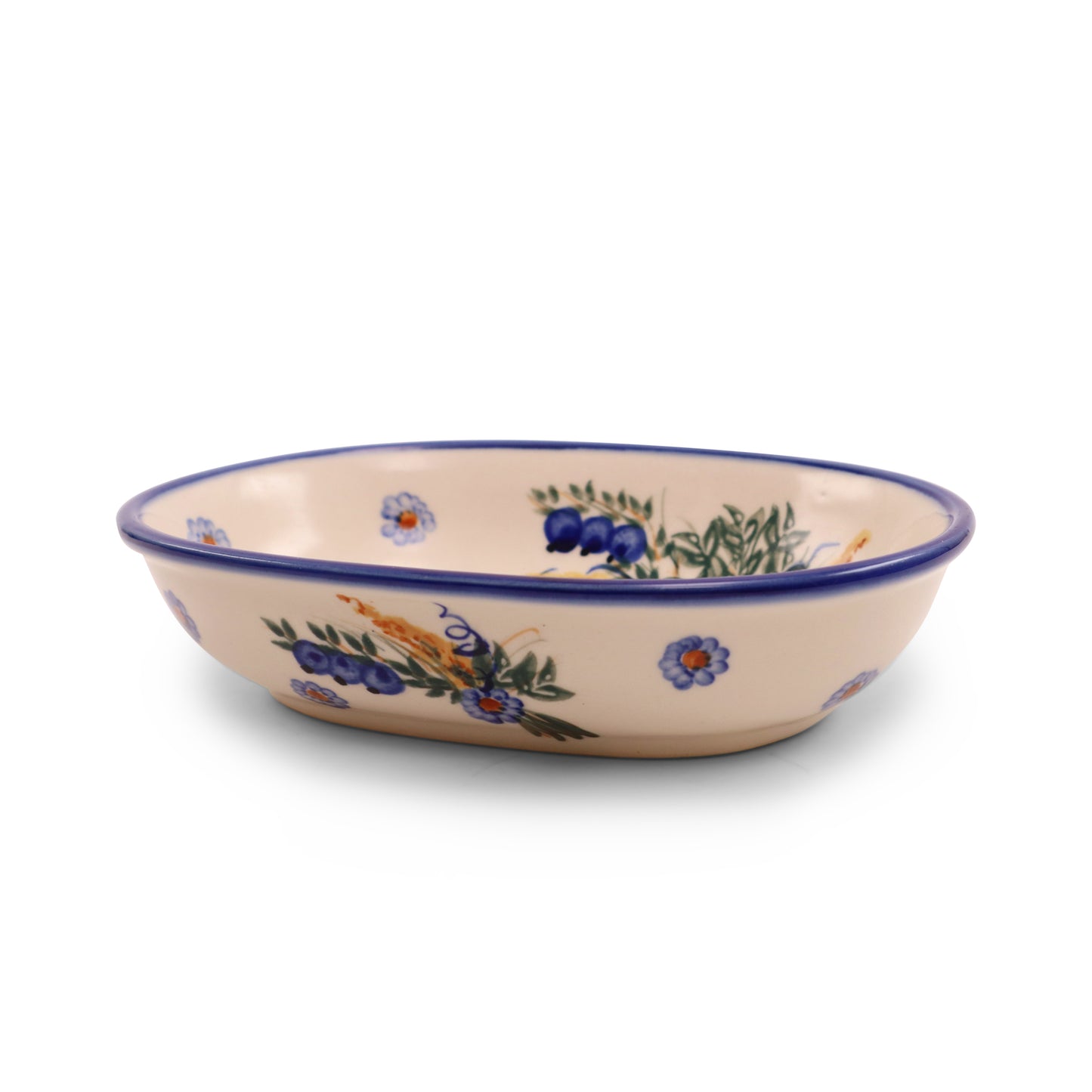 8"x5.5" Oval Dish. Pattern: Lilly of the Valley