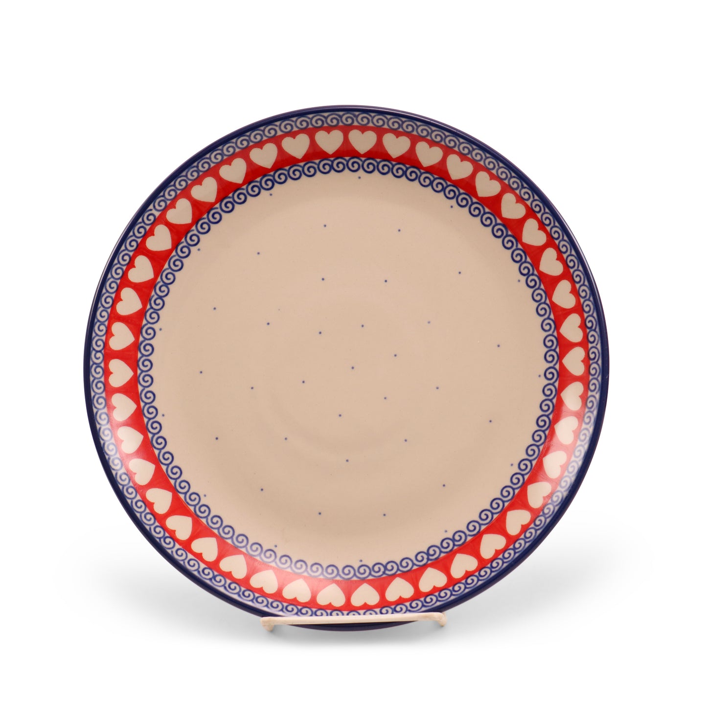 10.5" Dinner Plate. Pattern: Heart to Heart