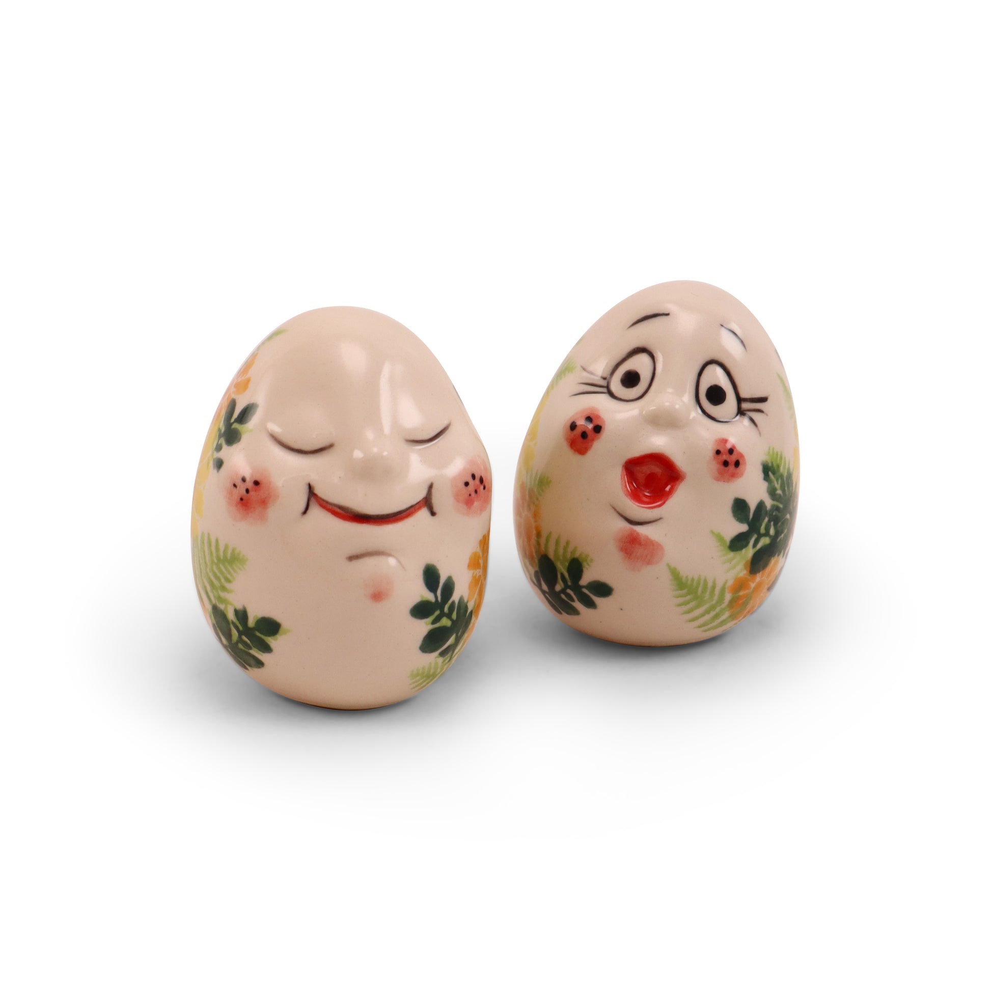 3" Egg Friend Figurine B Set of 2. Pattern: Lato