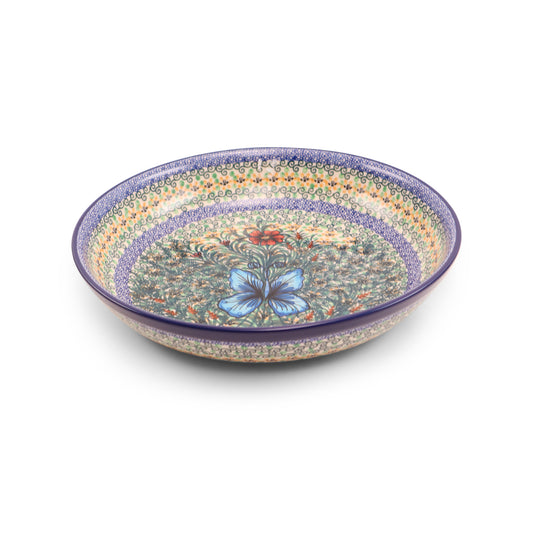 12.5"x2.5" Round Shallow Bowl .Pattern: Garden Symphony