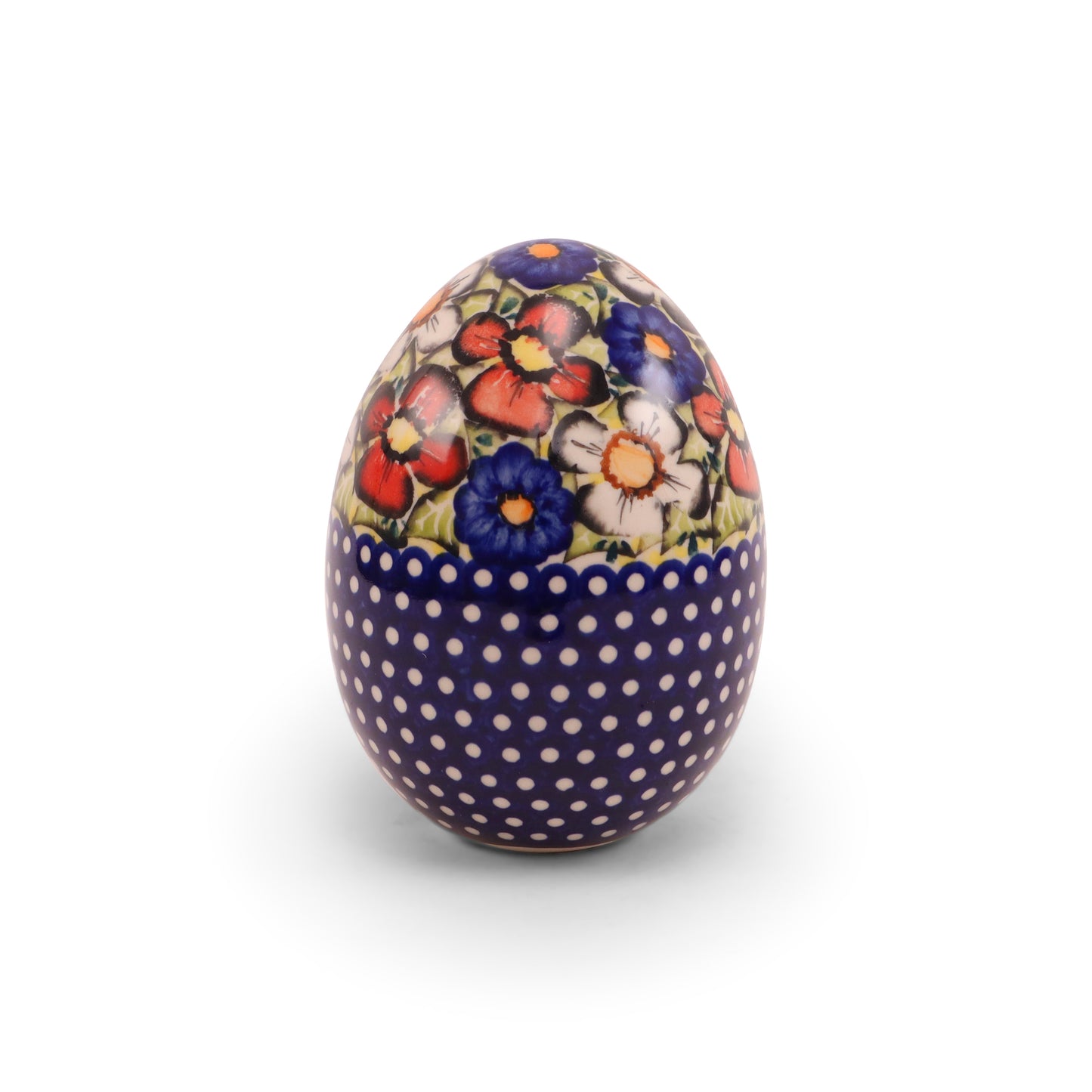 5" Large Ceramic Egg. Pattern: Art A