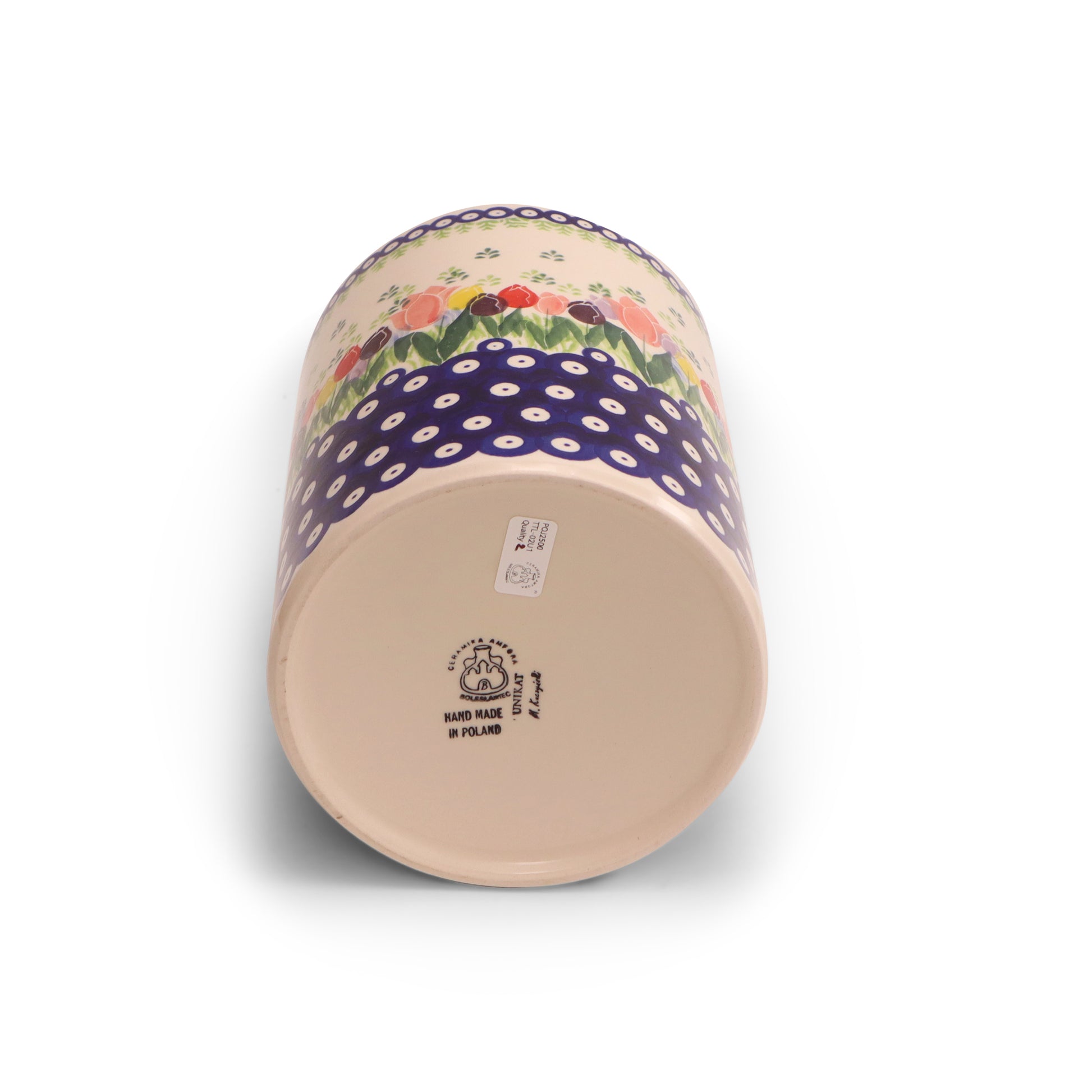 85oz Container with Lid 2Q. Pattern: Tulip Time