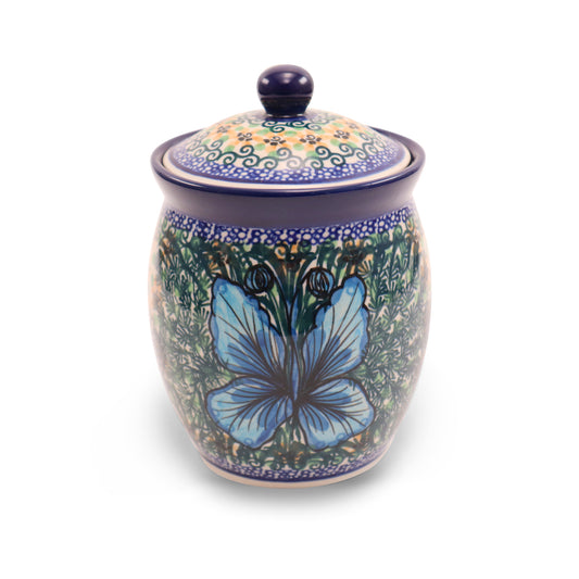 1L Covered Container .Pattern: Garden Symphony