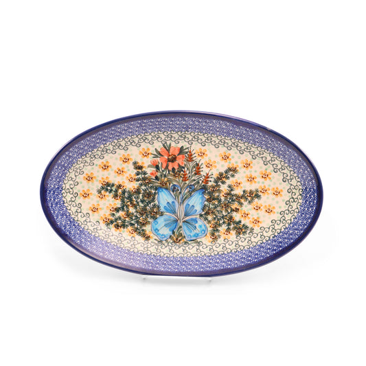 14.5"x9" Oval Platter .Pattern: Garden Symphony
