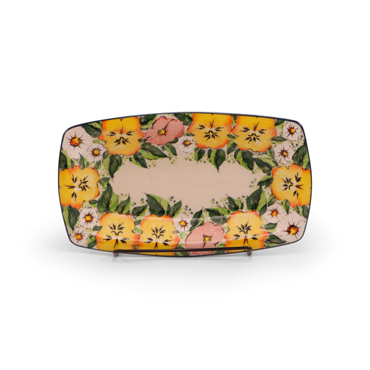 10.5"x4.5" Tray. Pattern: Spring Serenade