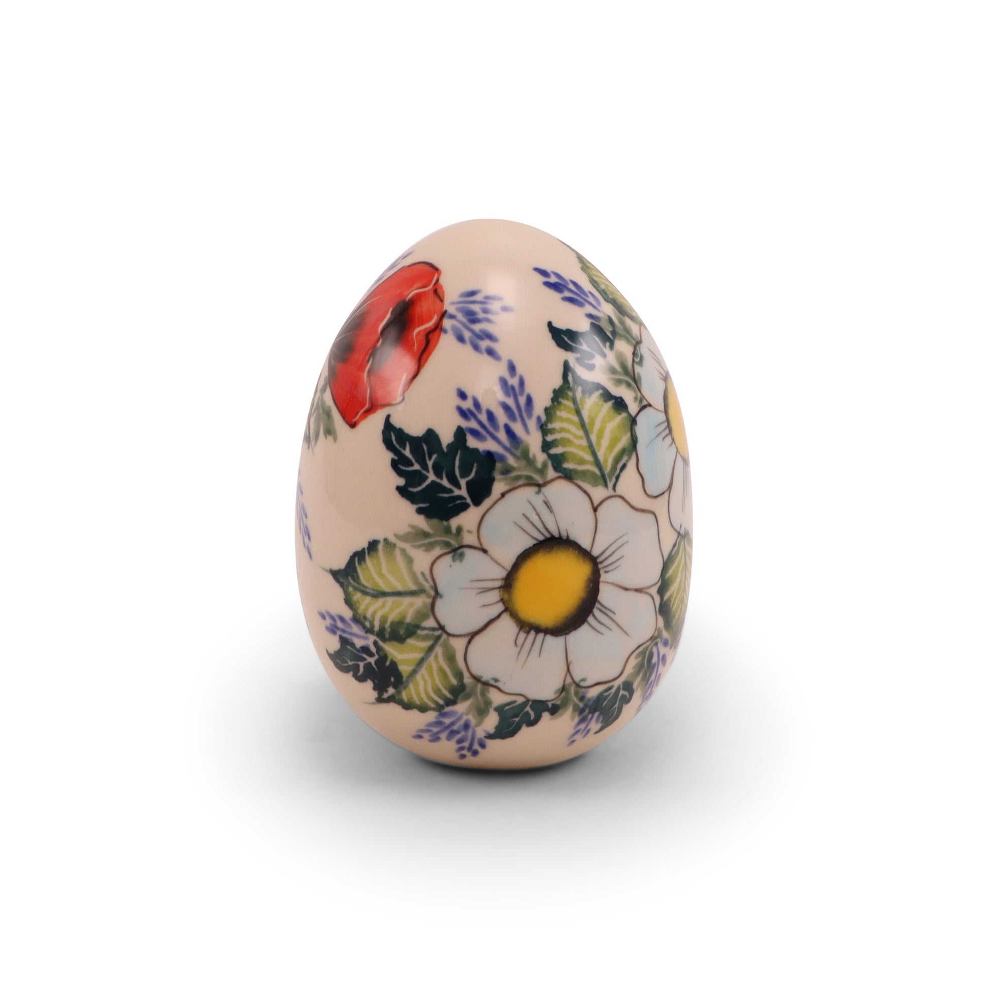 5" Large Ceramic Egg. Pattern: Art D