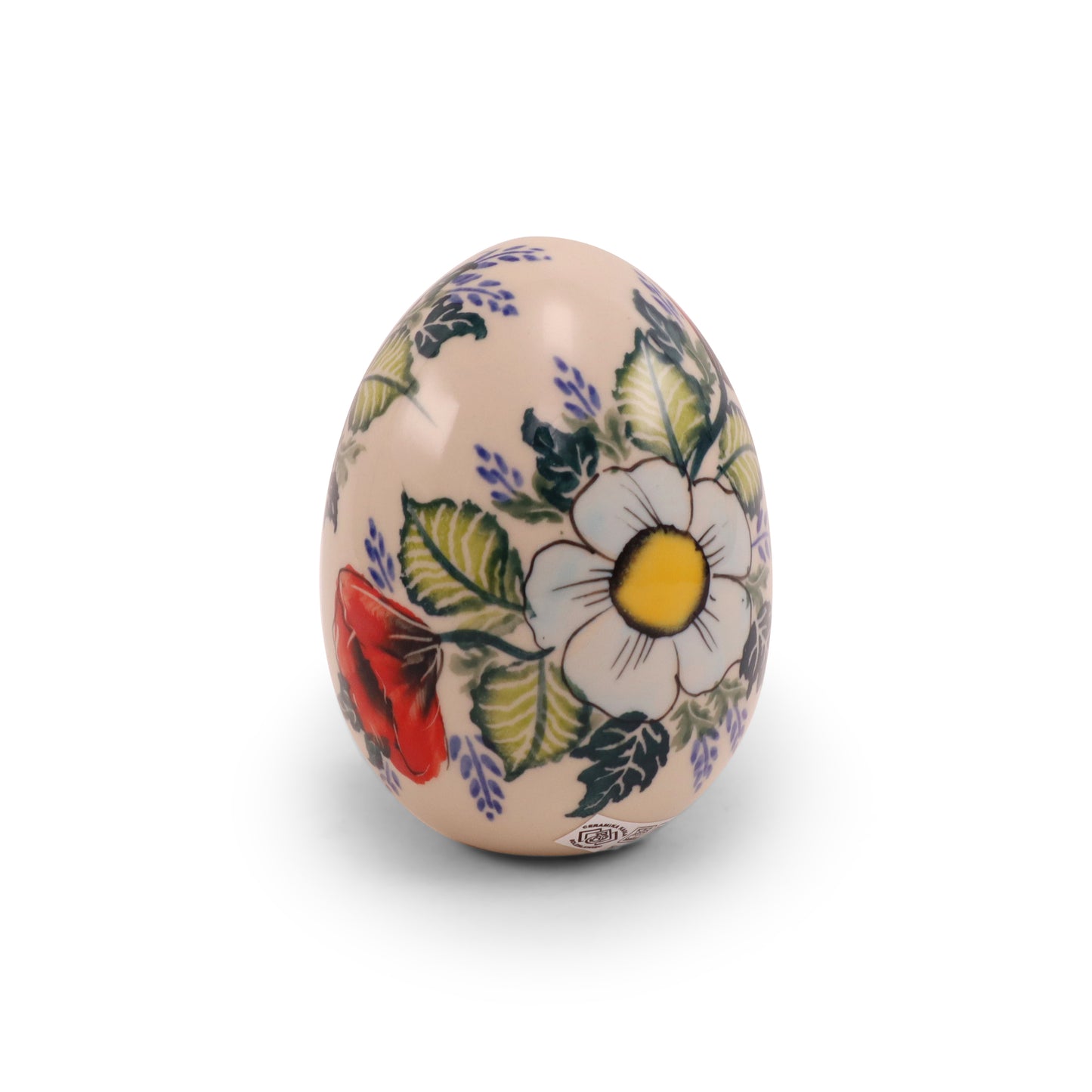 5" Large Ceramic Egg. Pattern: Art D