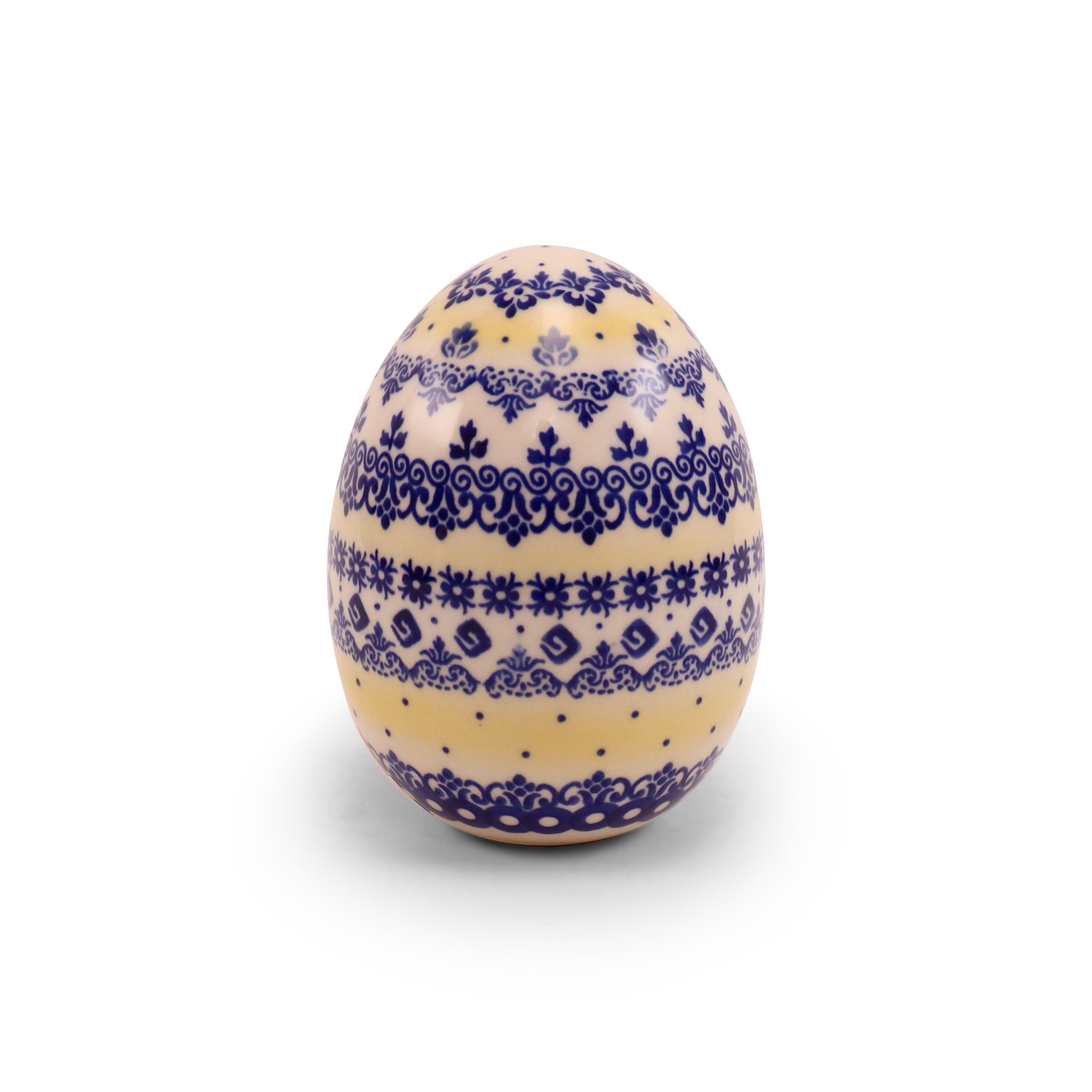 5" Large Ceramic Egg. Pattern: Art E