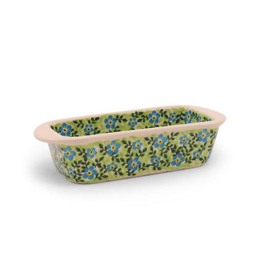 8"x4"x2.5" Loaf Pan. Pattern: Green Monster