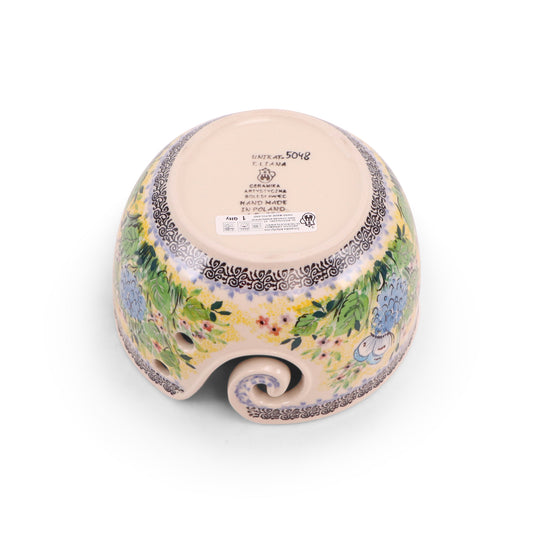 6.5"x4" Yarn Bowl. Pattern: Lakeside