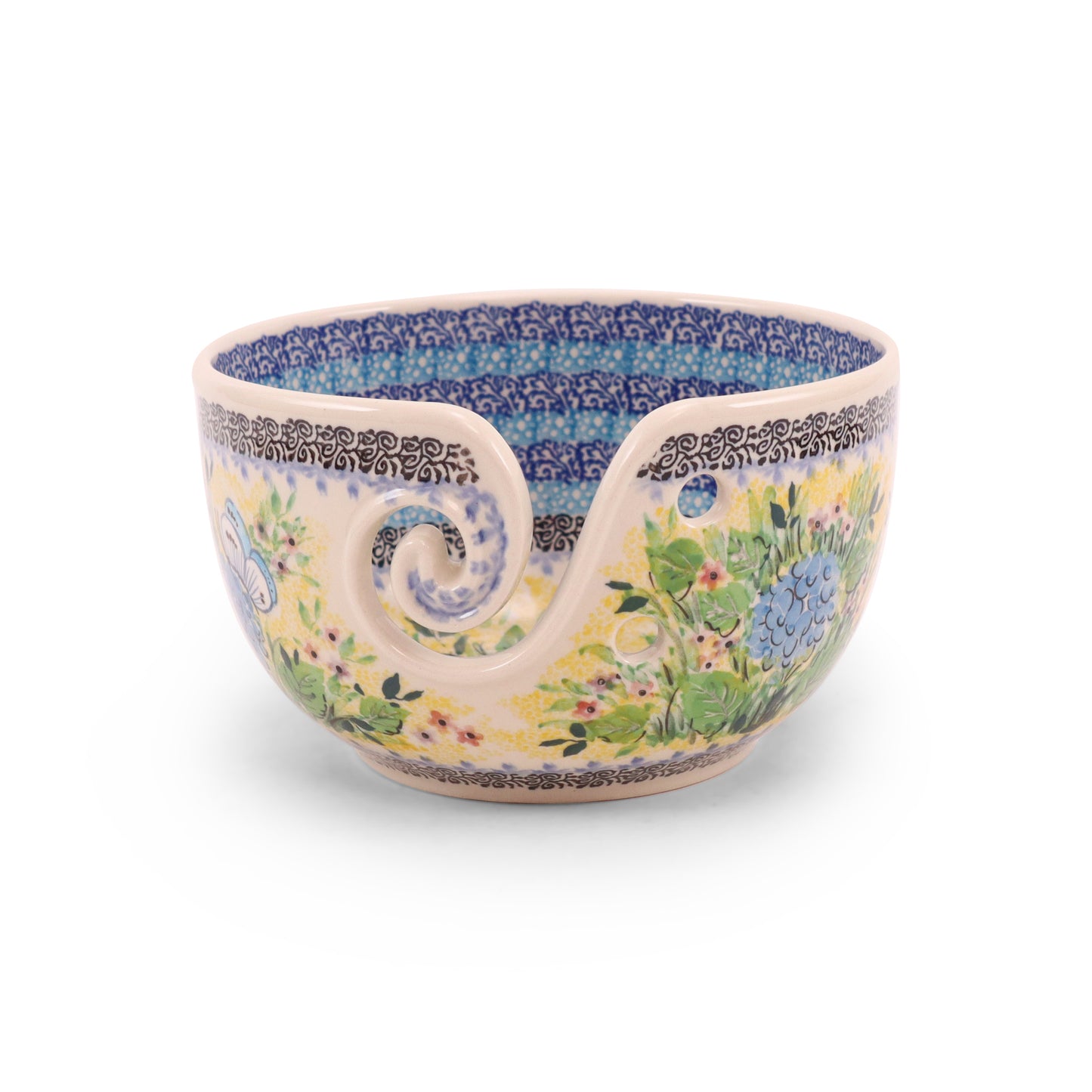 6.5"x4" Yarn Bowl. Pattern: Lakeside