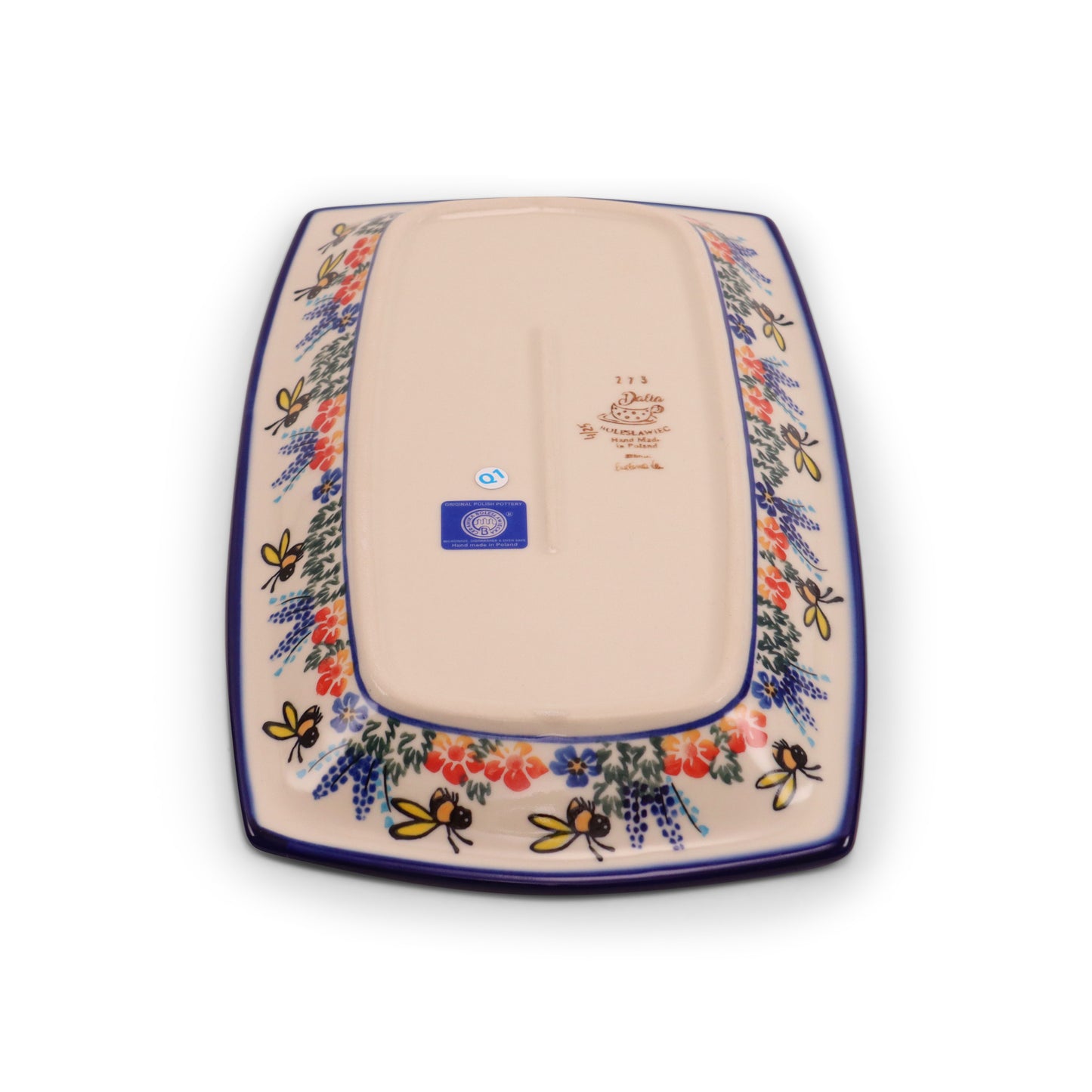 12"x7.5" Rectangular Tray Pattern: Busy Bee