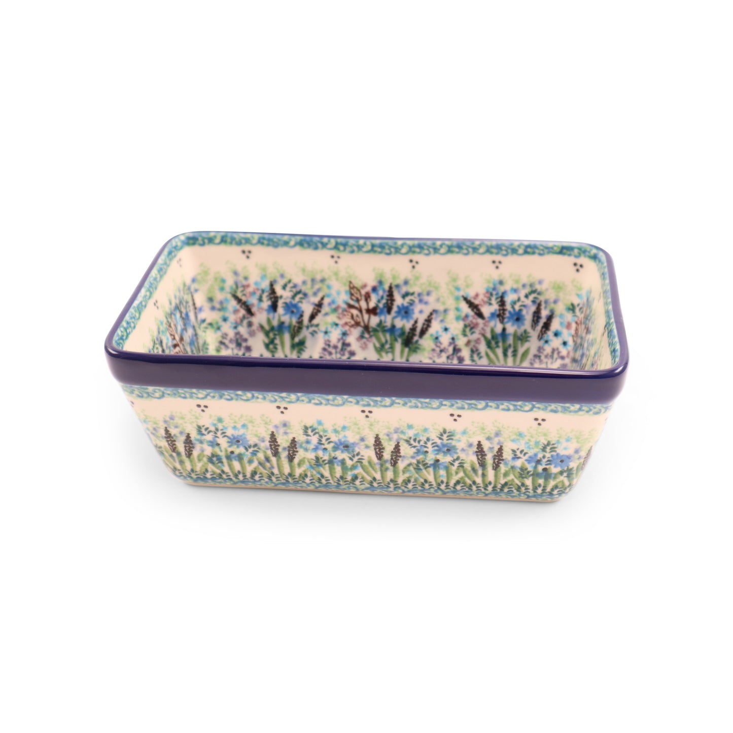 8"x5" Loaf Pan .Pattern: Lavender Field