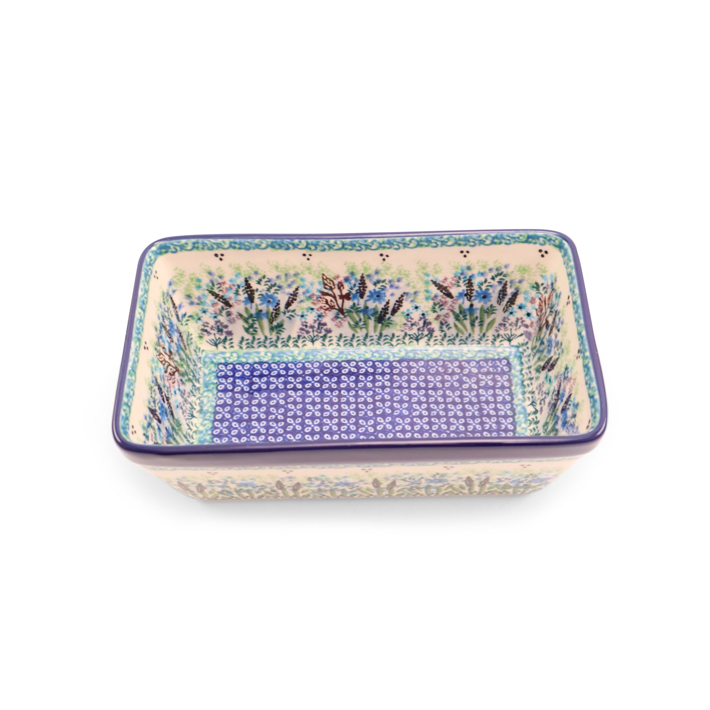 8"x5" Loaf Pan .Pattern: Lavender Field