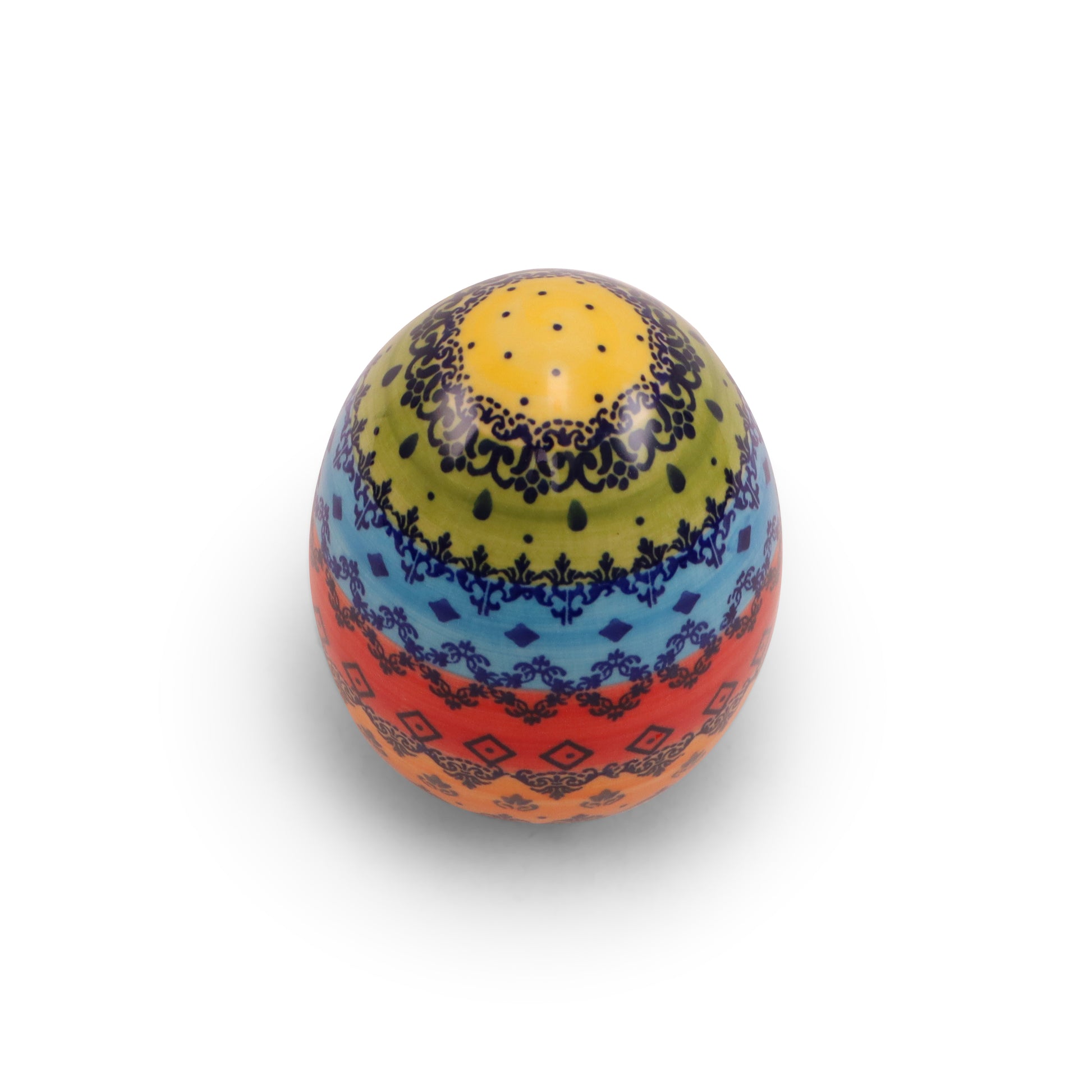 5" Large Ceramic Egg. Pattern: LE B