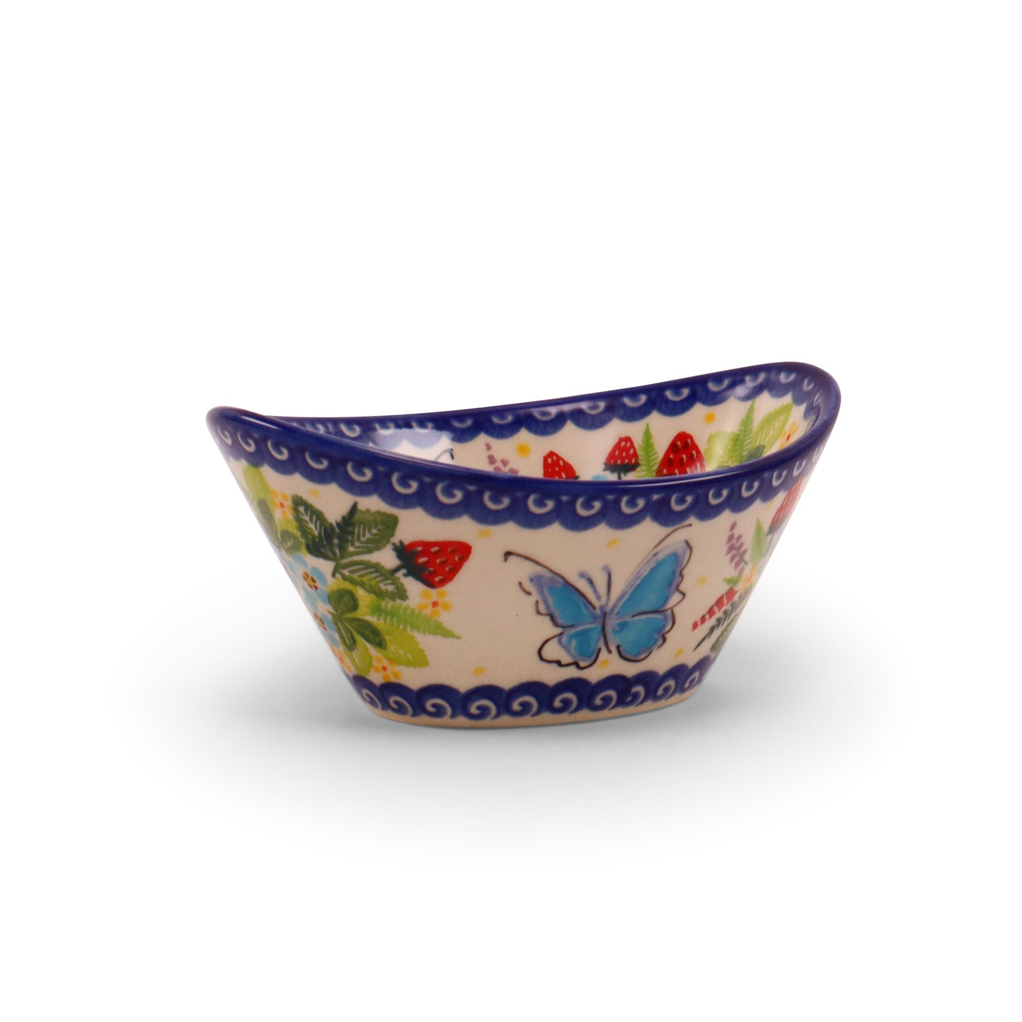 5.5"x4"x2" Tub Bowl. Pattern: Strawberry Garden