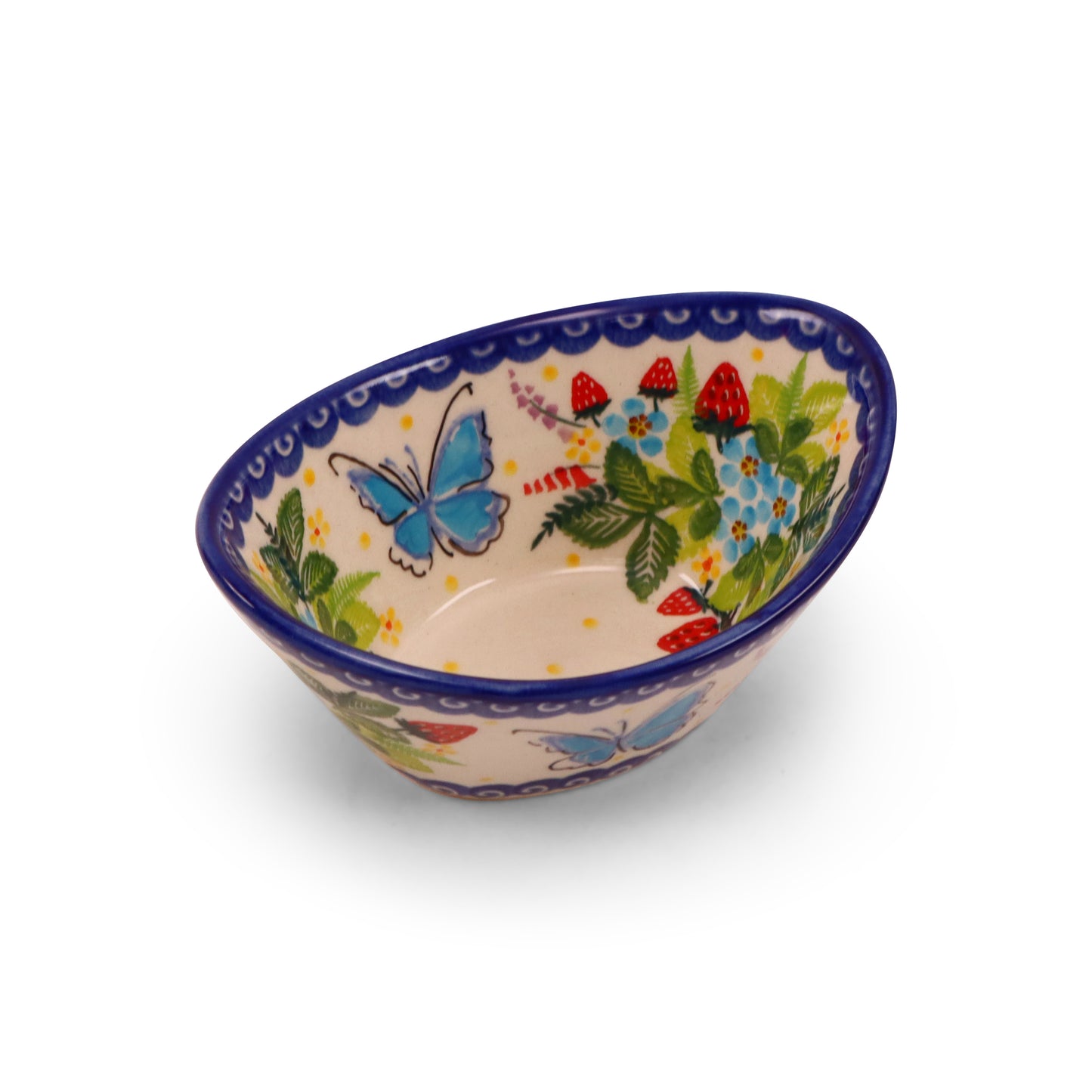 5.5"x4"x2" Tub Bowl. Pattern: Strawberry Garden