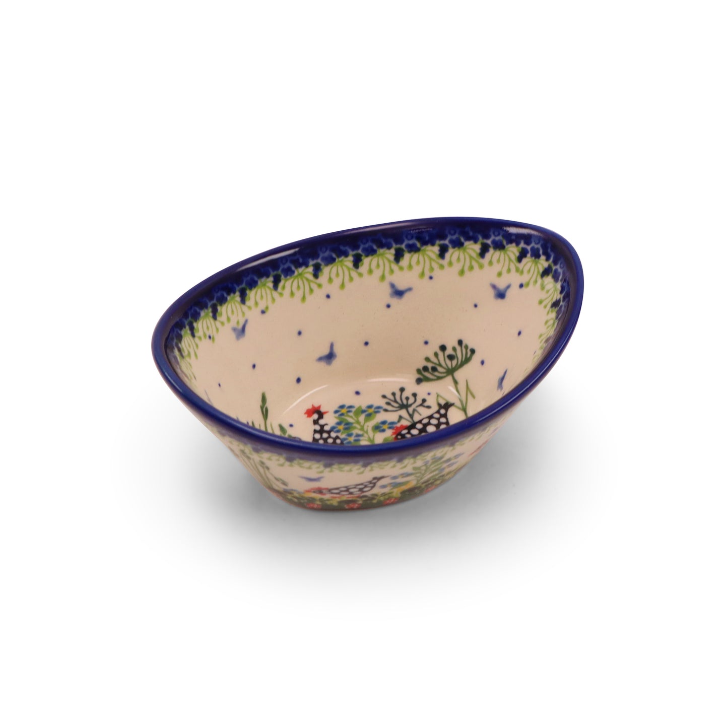 5.5"x4"x2" Tub Bowl. Pattern: Polish Chicken