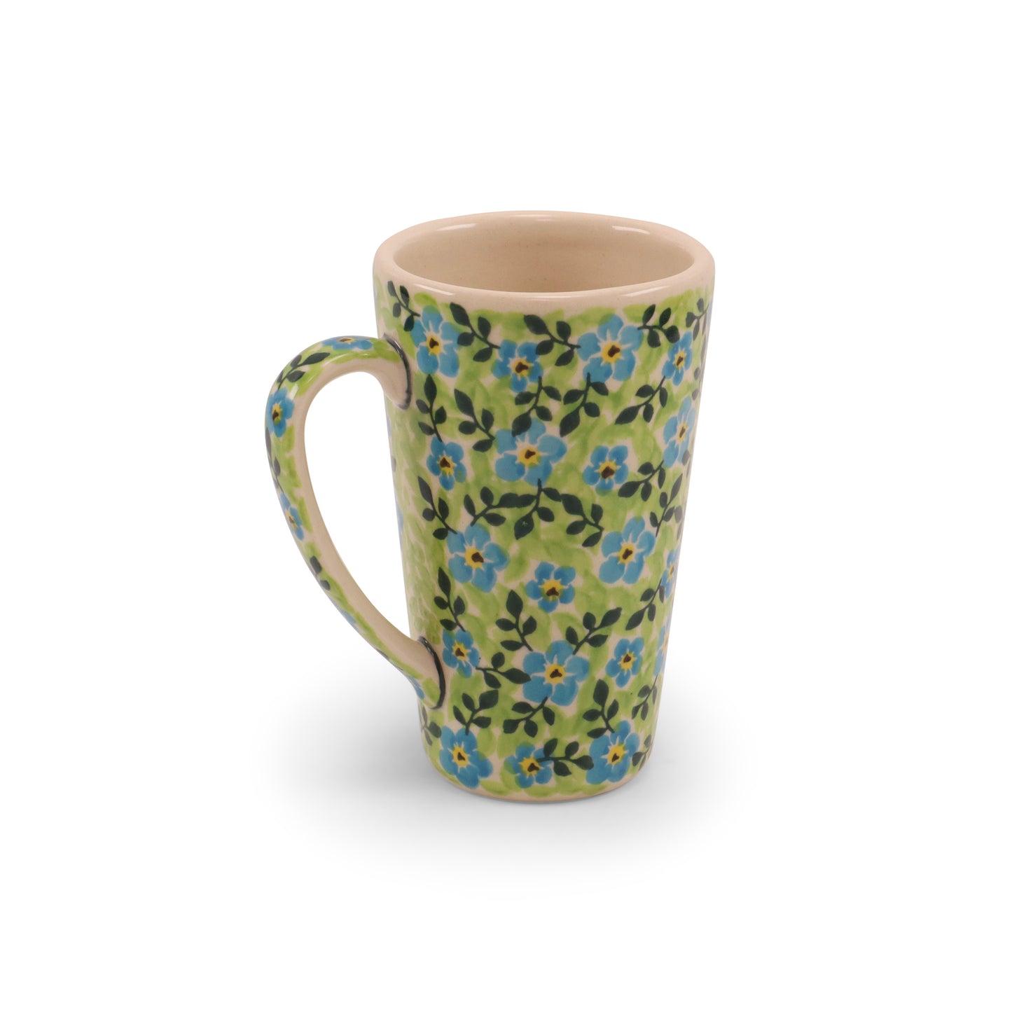 12oz Latte Mug. Pattern: Green Monster