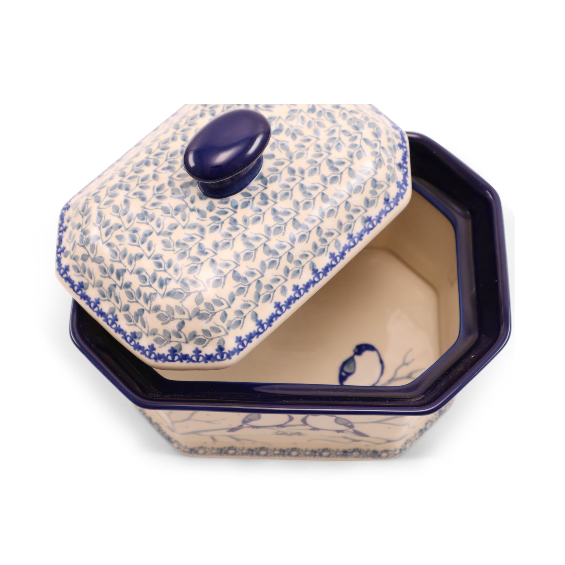 6"x8"x4" Octagonal Container. Pattern: Chilled Couple