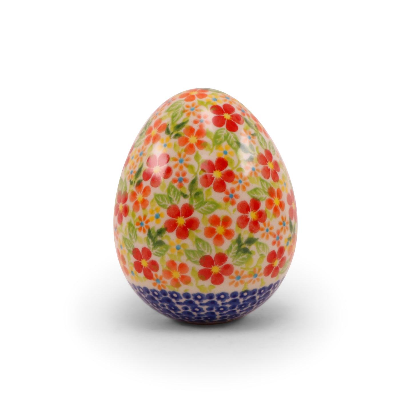 4.5"x3.5" Egg Figurine. Pattern: Mandarin Daisy