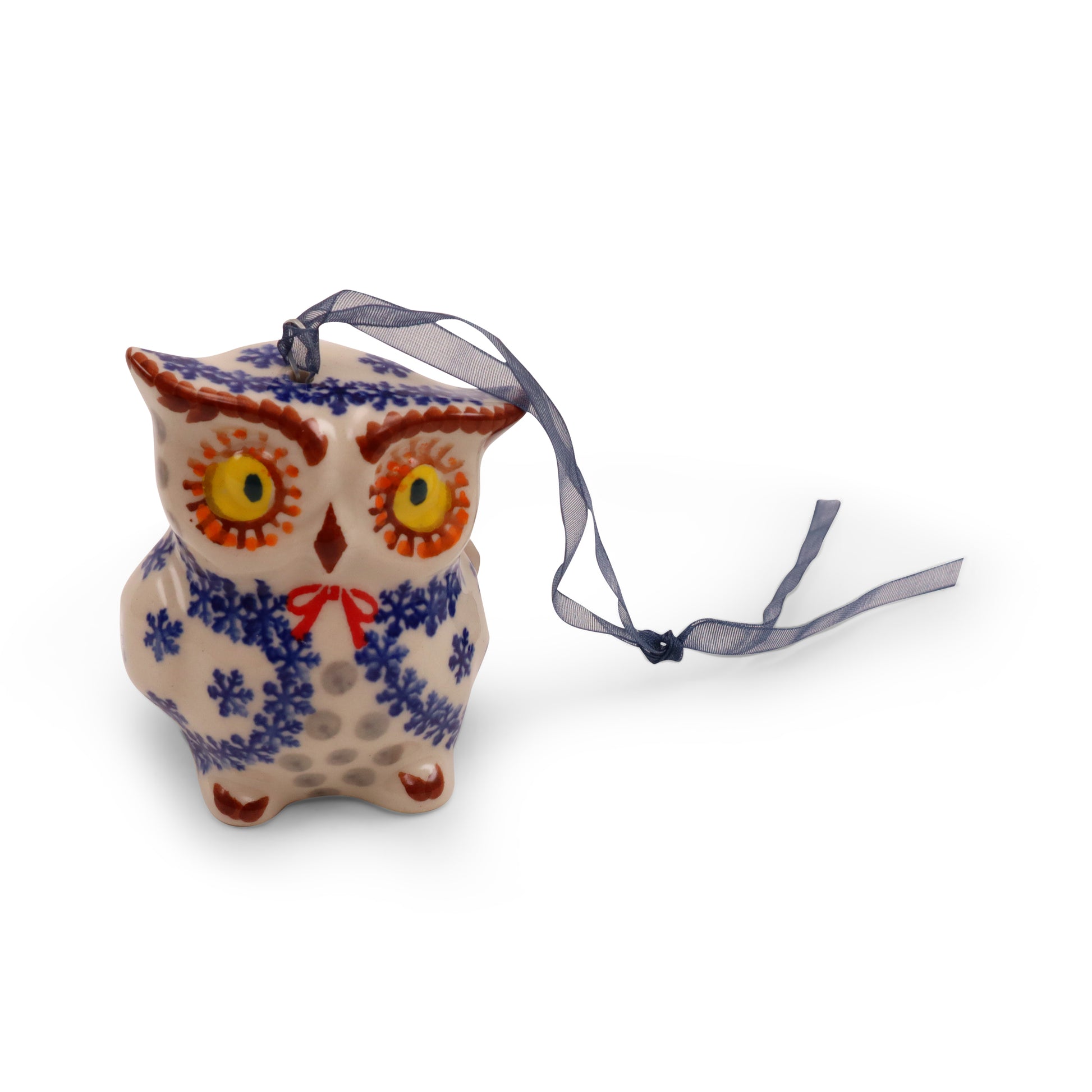3"x2.5" Owl Ornament .Pattern: Flakes