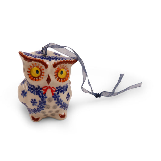 3"x2.5" Owl Ornament .Pattern: Flakes