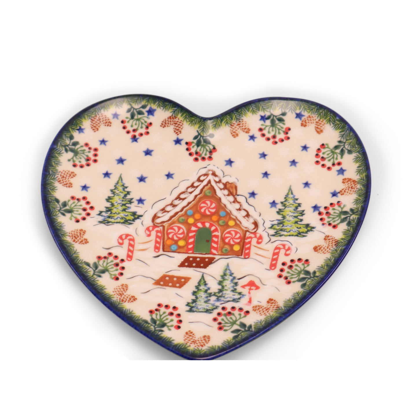 8"x8" Heart Plate .Pattern: Cozy Winter