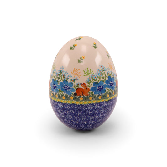 3.5"x6.5" Egg Figurine. Pattern: Baby Bunny Stroll