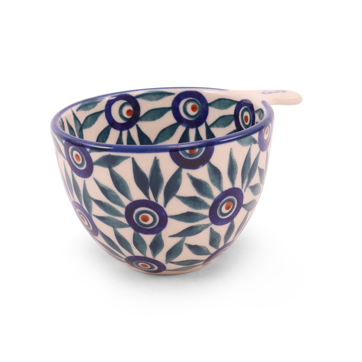 1 Cup Measuring Cup. Pattern: Modern Peacock