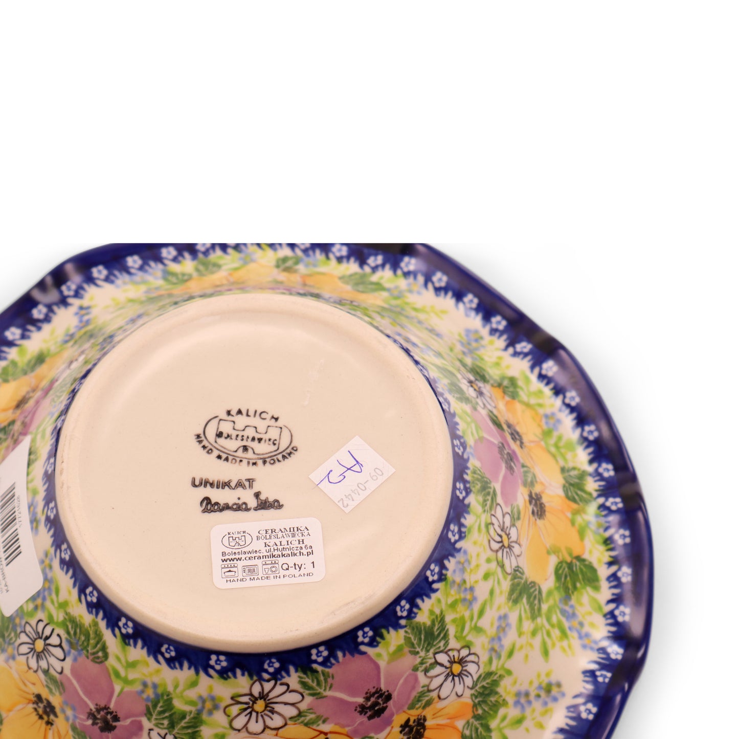 10"x3" Ruffled Bowl .Pattern: Sunshine Garden