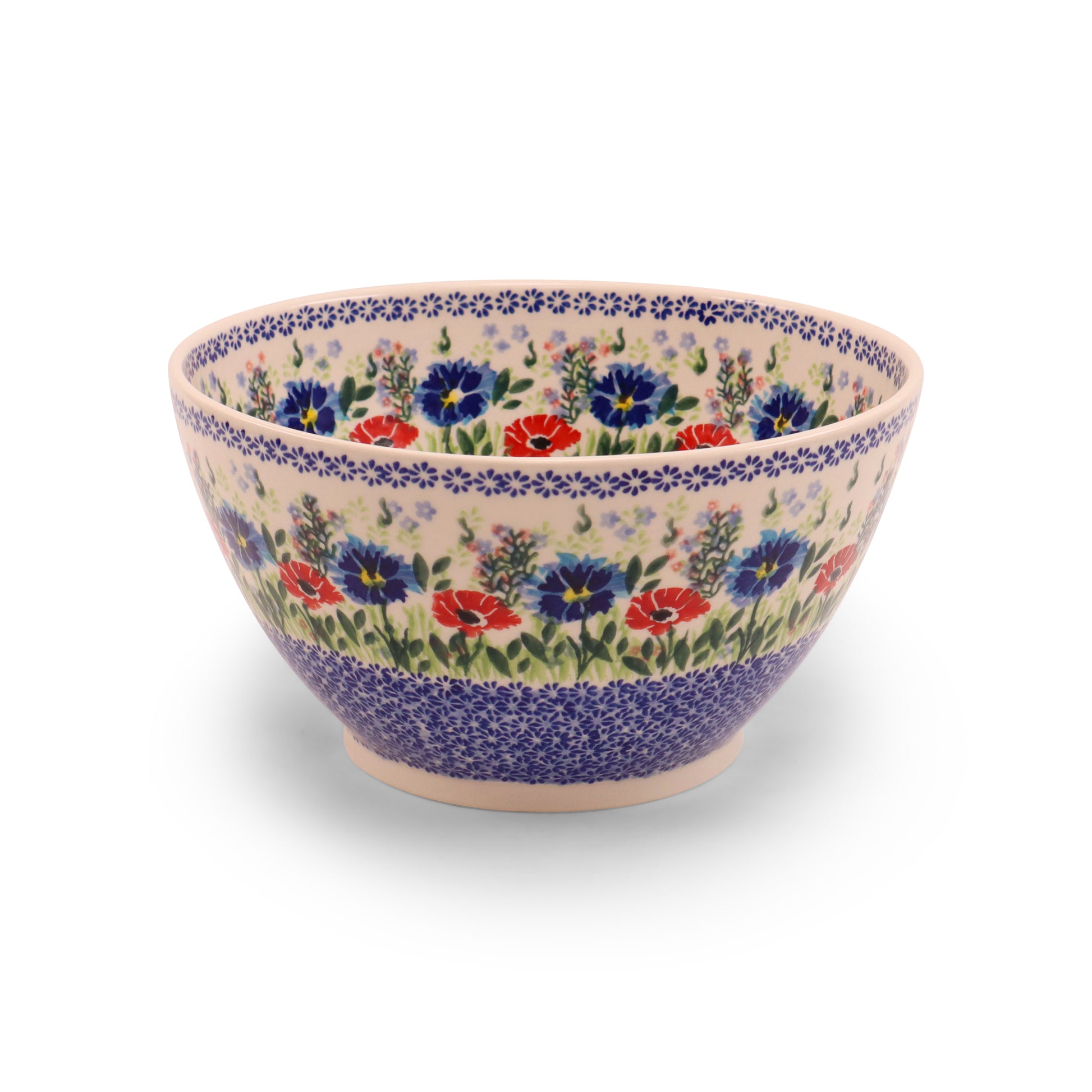 10"x5.5" Round Bowl. Pattern: Maki Cornflower